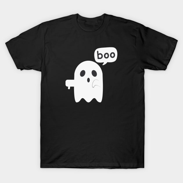 Boo - Thumbs Down Ghost T-Shirt by TipsyCurator